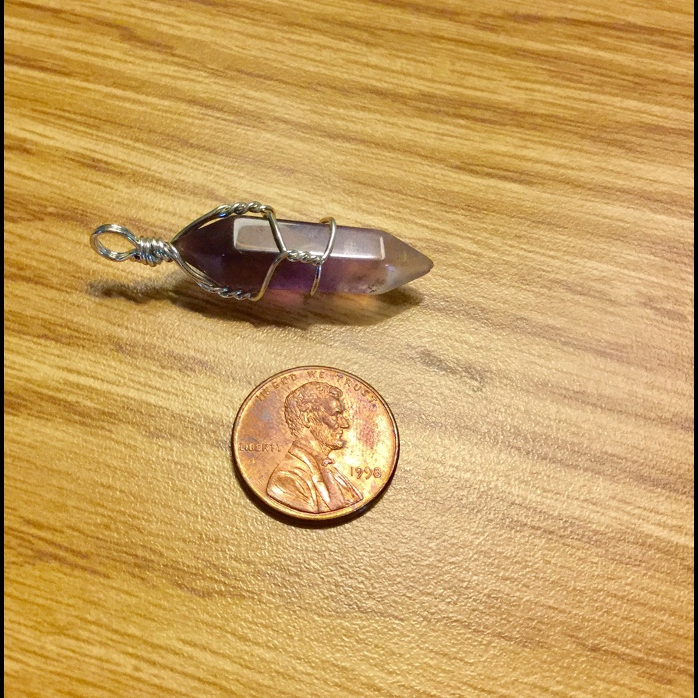 Wire-Wrapped Quartz Pendant* - Picture 2 of 2