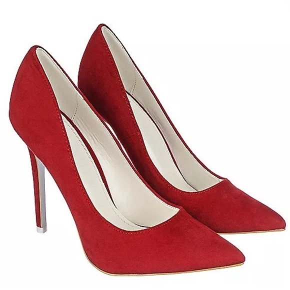 NEW Women Suede PUMP Pointed Stiletto Heels sz 7.5 - Picture 1 of 3
