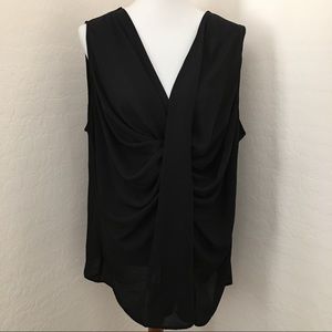 Lane Brant Blk Chiffon Sleeveless Blouse Plus Sz24