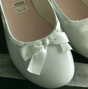 White Ballet Flats