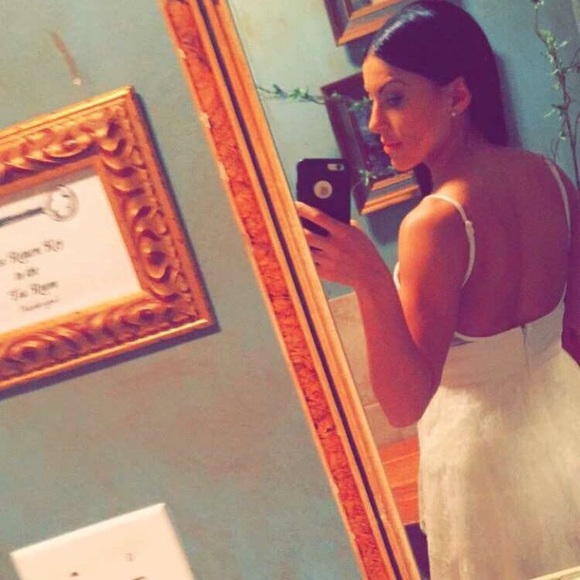 White ruffled BCBG dress. - Picture 2 of 4