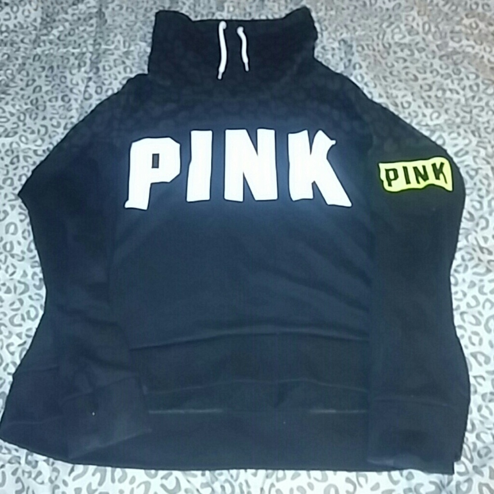 Victorias secret pink tunic leopard sweatshirt