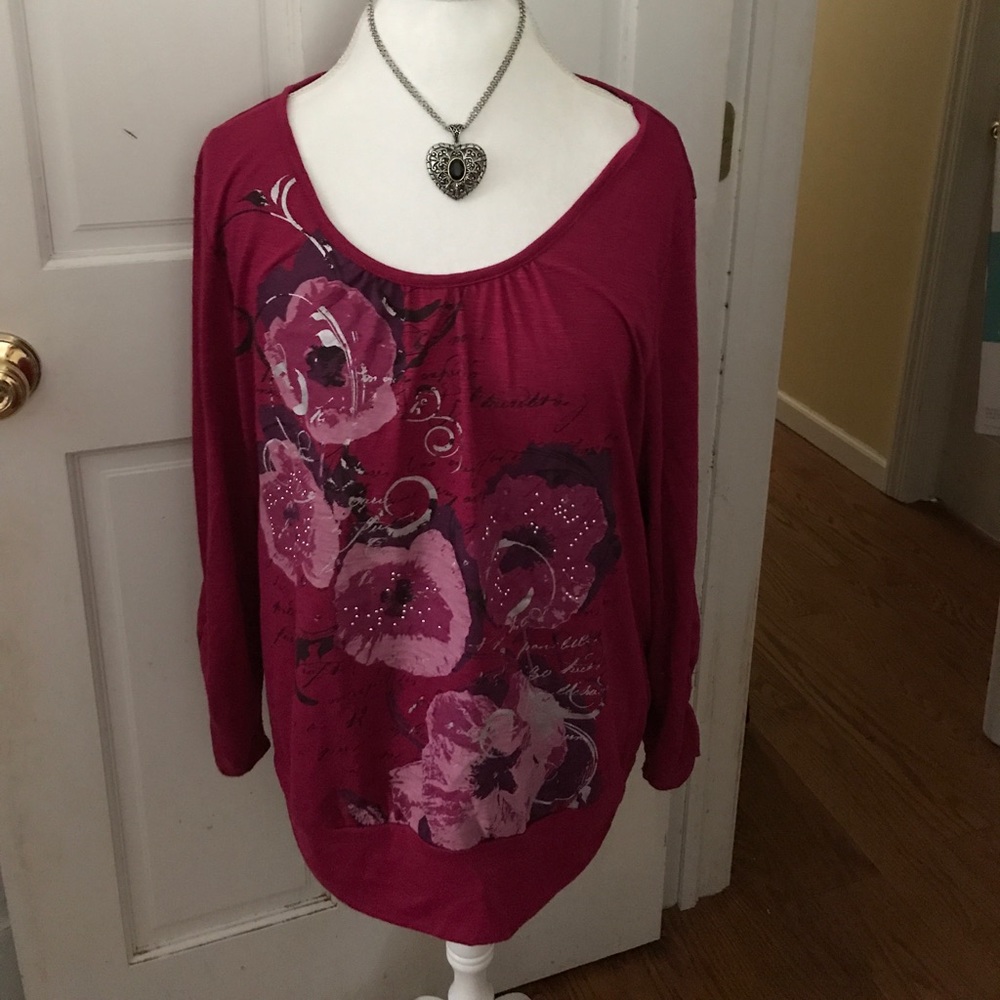 Style and co. Ladies dark pink blouse 👚