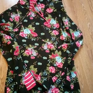 Floral boutique double hooded sweatshirt