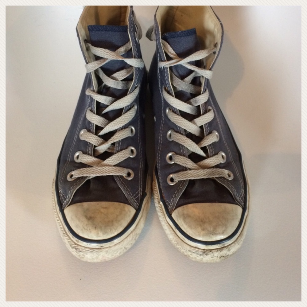 Well loved Converse Chuck Taylors Size 8 Blue