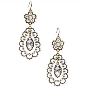 Chloe & Isabel Pearl + Crystal Floral Earrings
