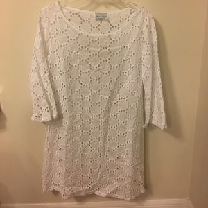 Jordan Taylor White Swim Cover Up