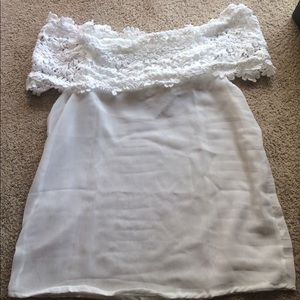 BRAND NEW - Women's White off the Shoulder Shirt