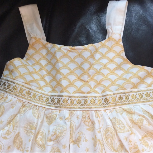 NWT Ivory & Gold Elephant Sundress size US 4-5Y - Picture 2 of 4