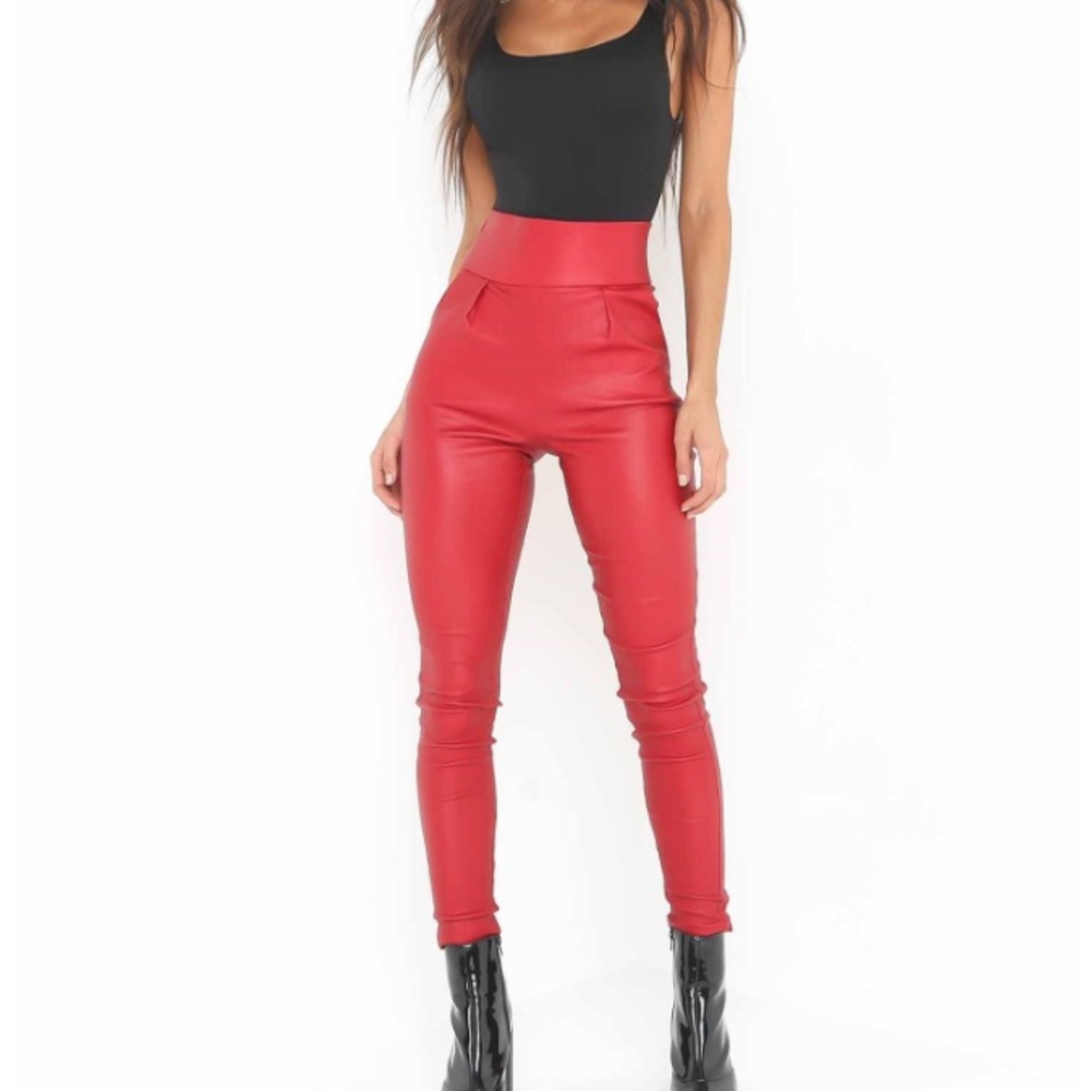 NEW TIGERMIST LEATHER RED PANTS