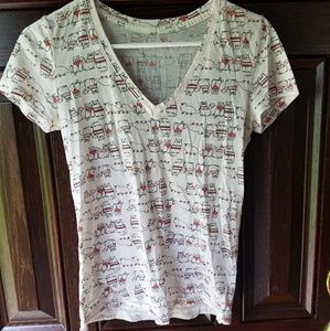 Urban Outfitters Cat V-Neck