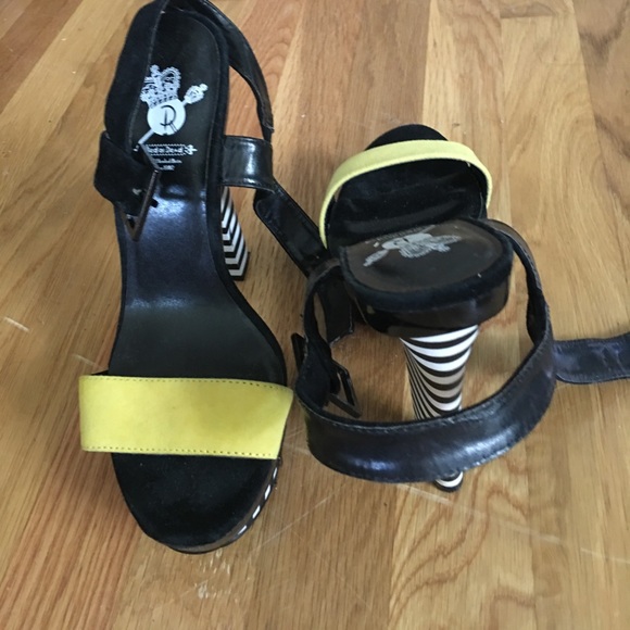 Red or dead platform sandals leather 8 - Picture 1 of 3