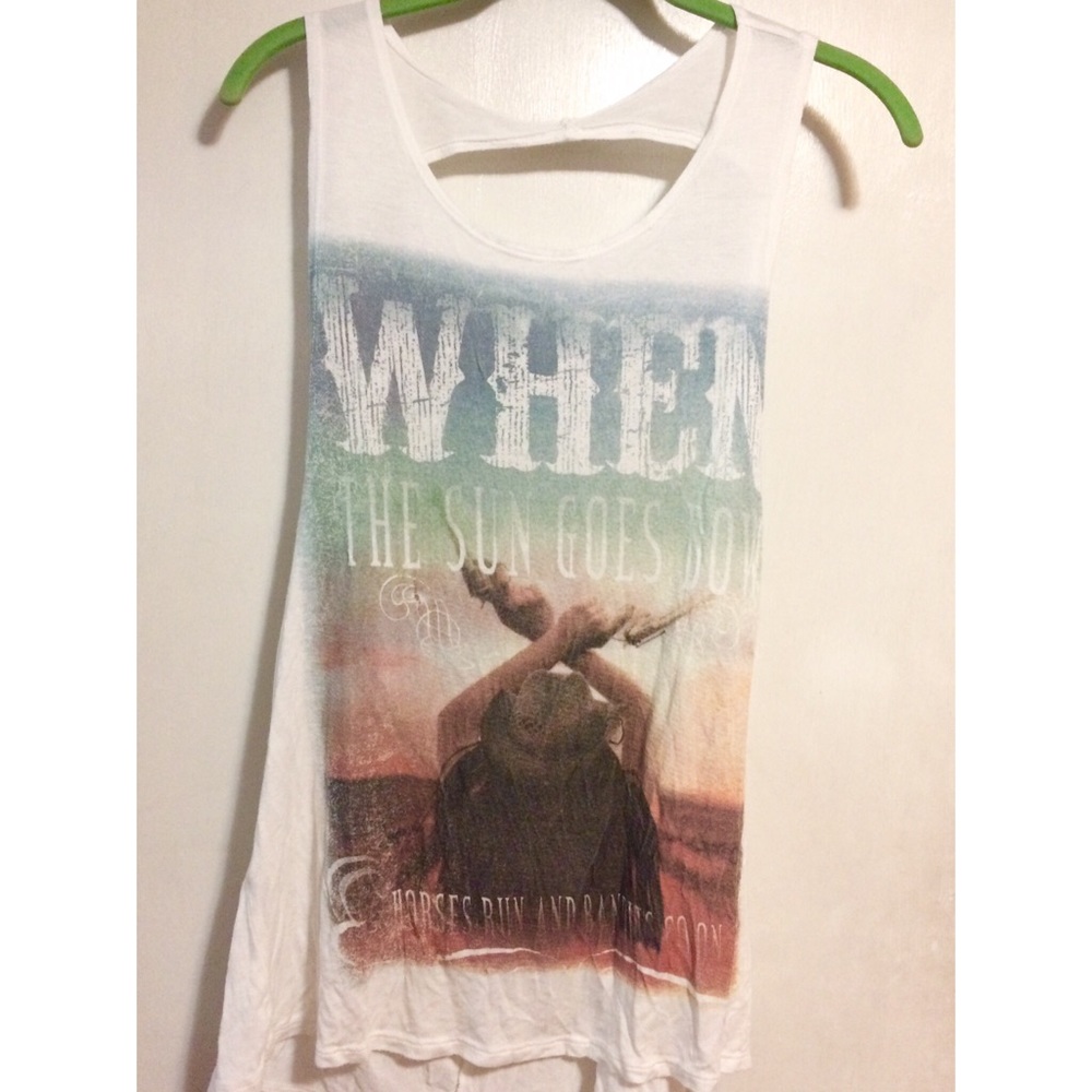 Strappy JC Fits Cowboy Tank Top With Open Back