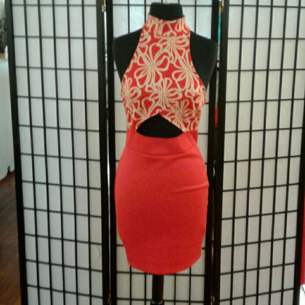 Red Halter Summer Dress