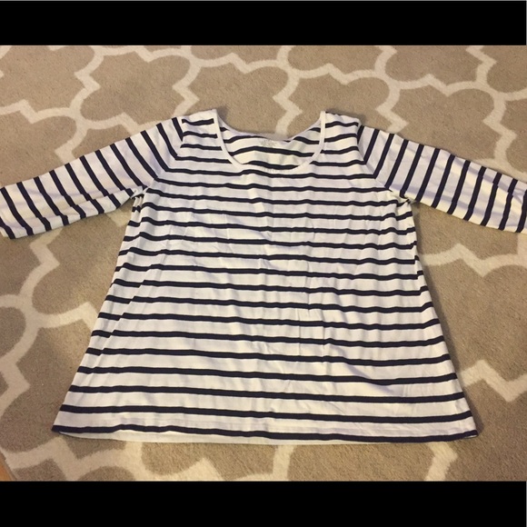 Lane Bryant Tops - 3/4 length sleeve Nautical stripe shirt