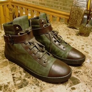 Authentic FENDI Brown Active Logo HighTop Sneaker