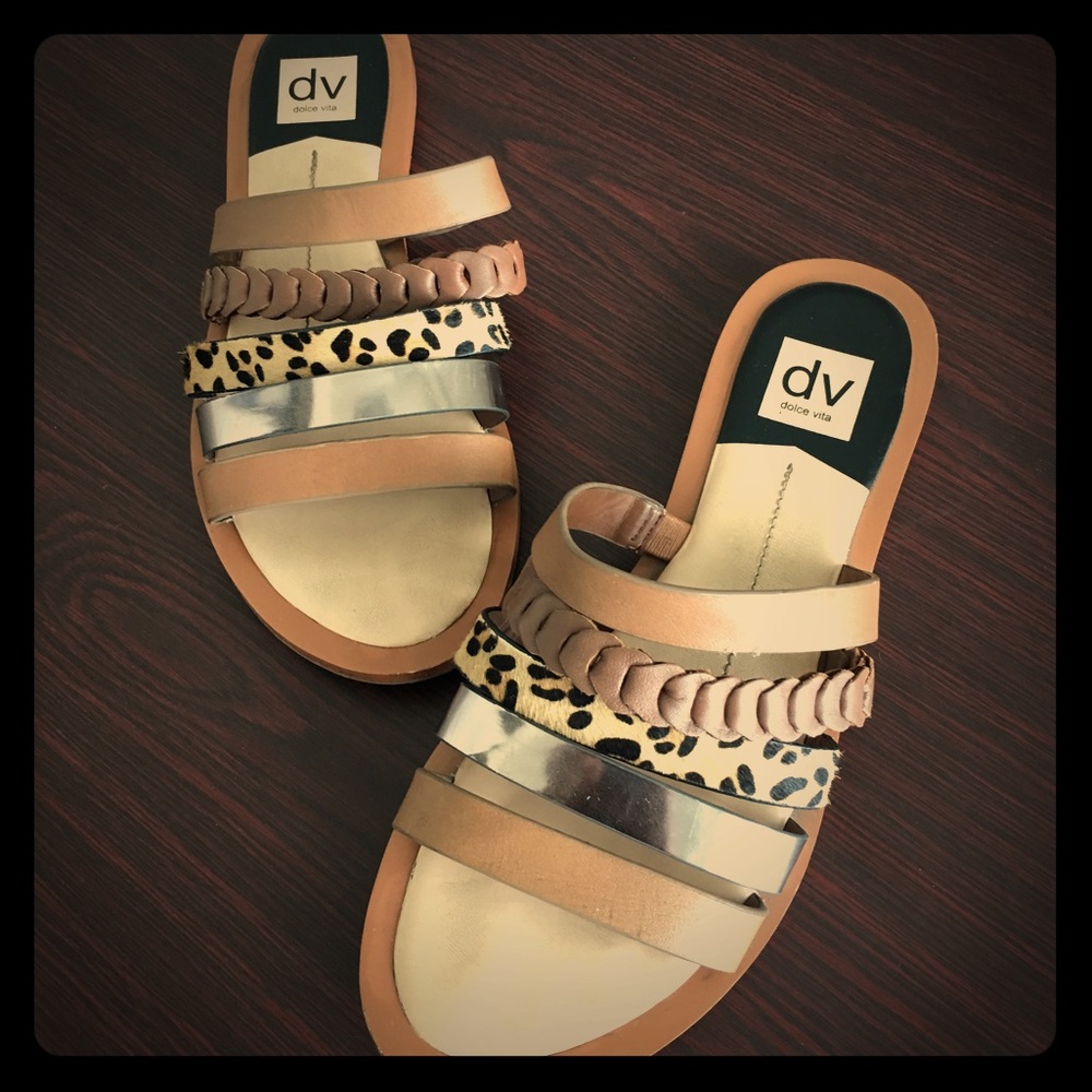 Dolce Vita Animal Print Slides