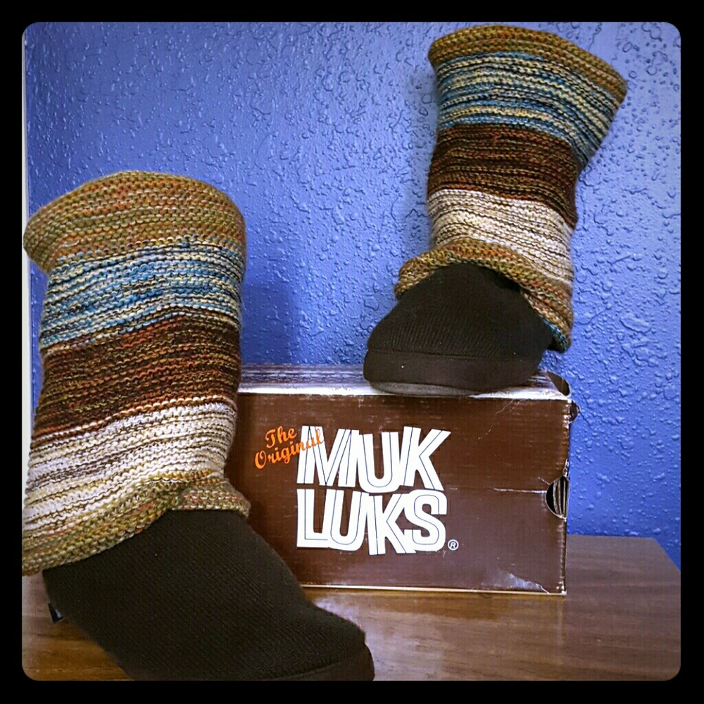 MUK LUKS Calf length sweater boots