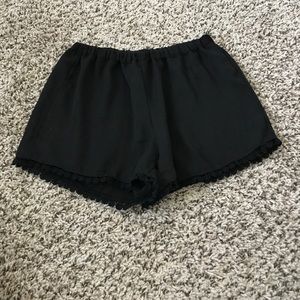 Black chiffon shorts