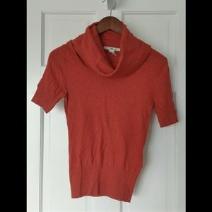 Orange Cowl-neck sweater