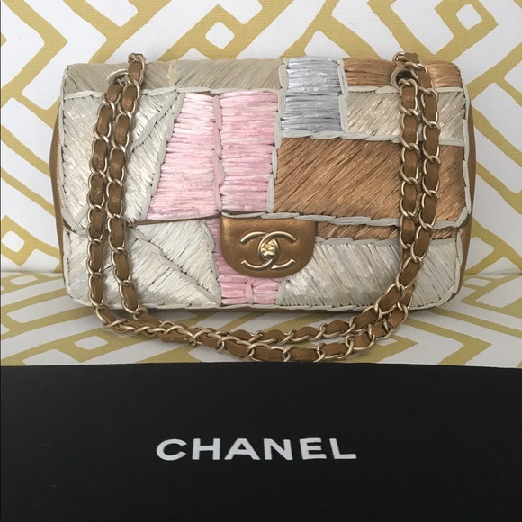 ⛔️🚫SOLD🚫⛔️Chanel Cruise Raffia Classic Bag - Picture 3 of 8