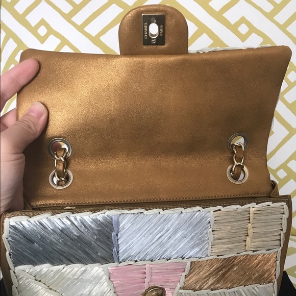 ⛔️🚫SOLD🚫⛔️Chanel Cruise Raffia Classic Bag - Picture 6 of 8