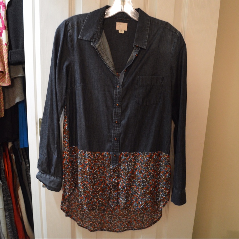 Anthropologie button up tunic!