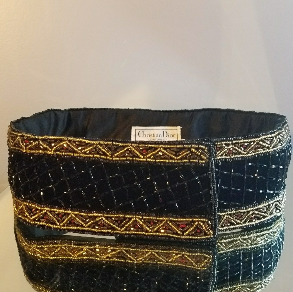 Hand beaded vintage Christian Dior Belt