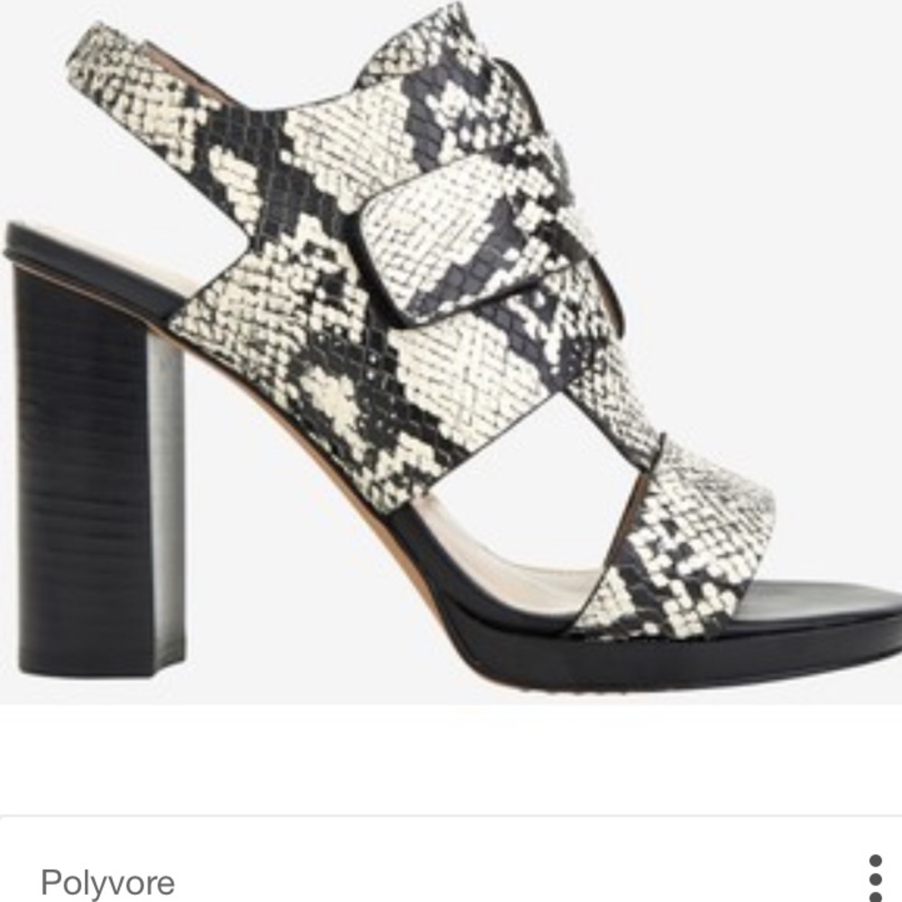 French Connection Snake Print Block Heels - image 2