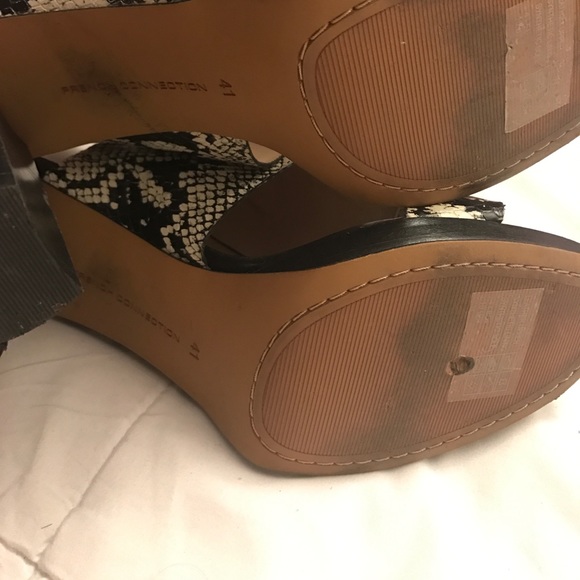 French Connection Snake Print Block Heels - Picture 5 of 7