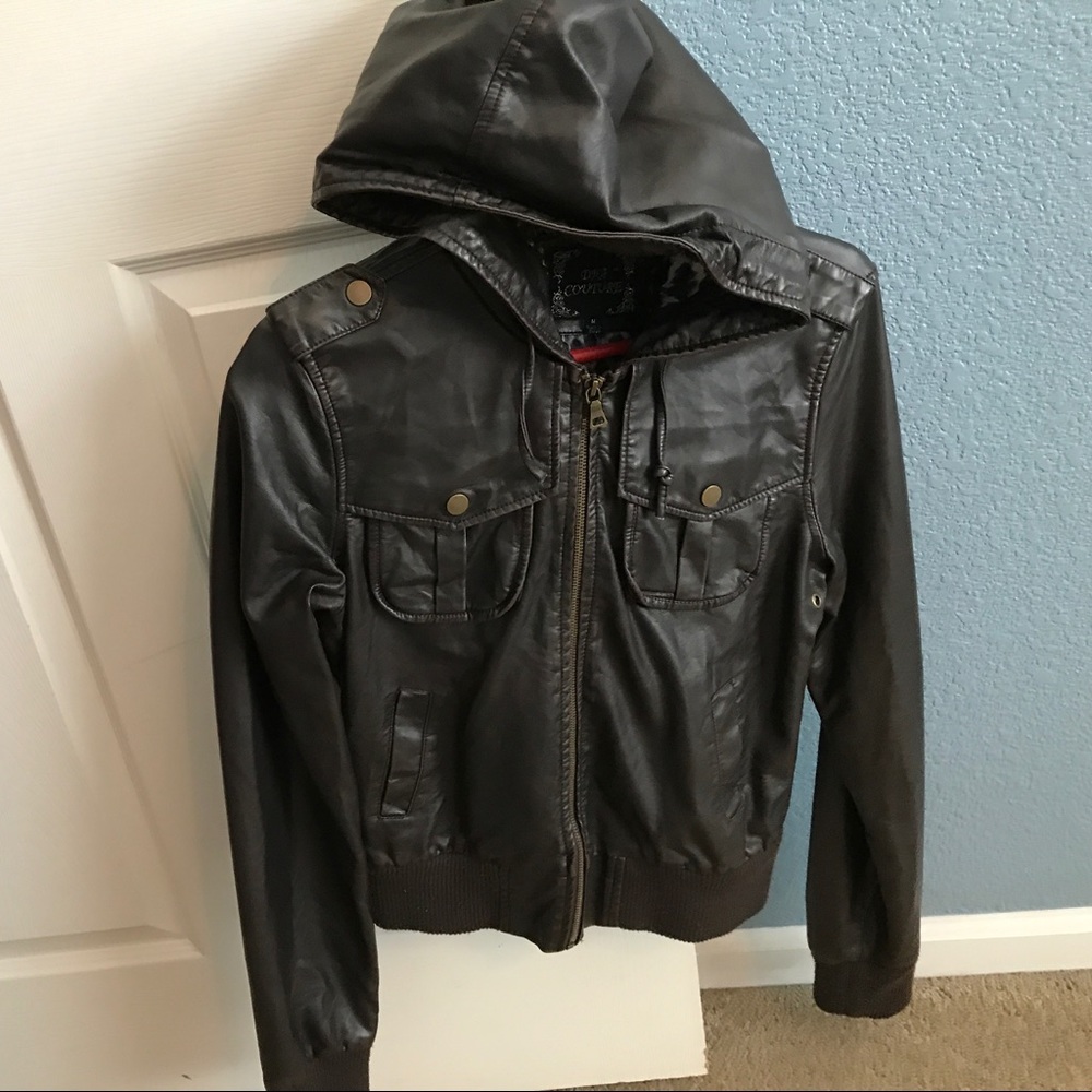 Faux leather jacket!