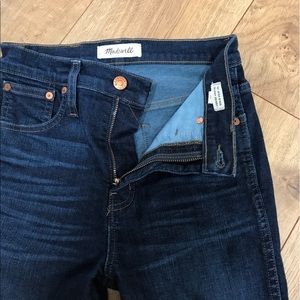 Madewell 10" high riser skinny size 25