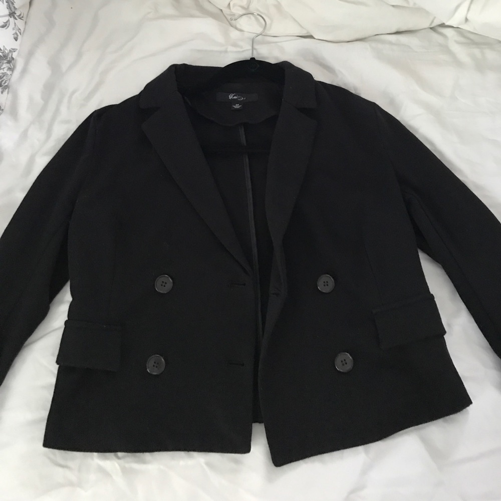 Black Blazer with Arm Pads