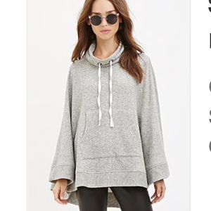 Small forever21 sweatshirt poncho gray