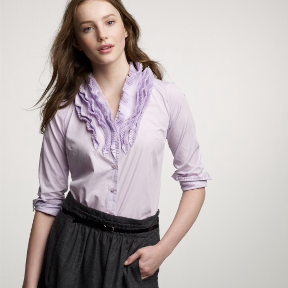 J. Crew Elizabeth ruffle shirt