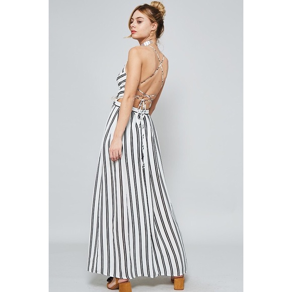 LAST ONE • Striped Romper Jumpsuit - Picture 4 of 7