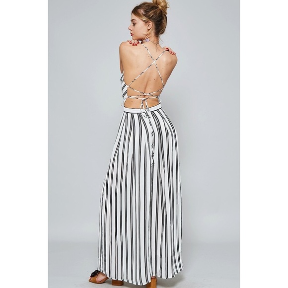 LAST ONE • Striped Romper Jumpsuit - Picture 5 of 7