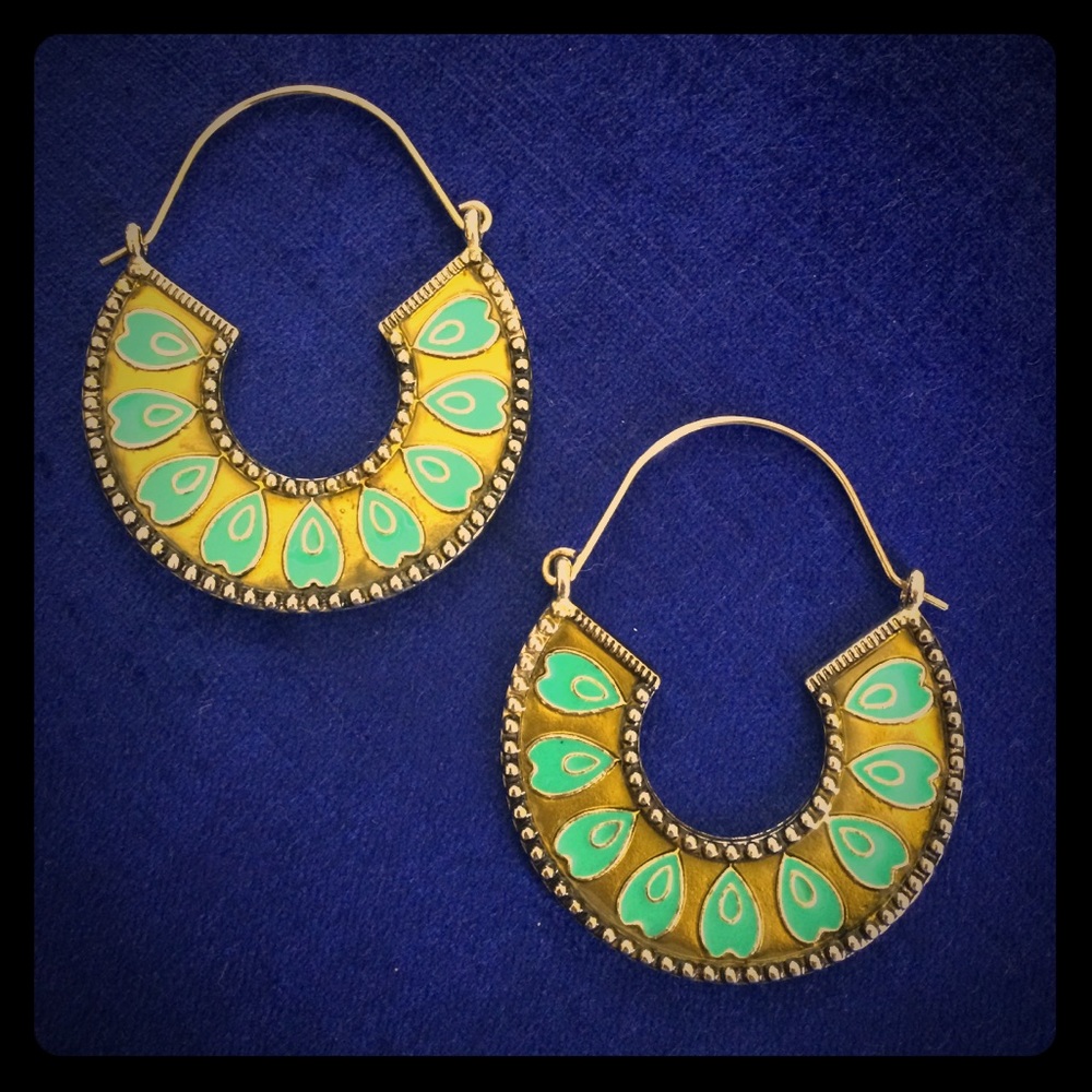 Brass Hoop Earrings 🏹