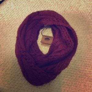 Plum Knitted Infinity Scarf