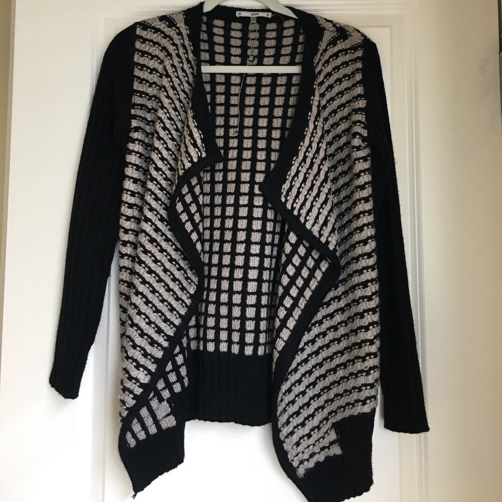 Sioni Black & Tan Patchwork Sweater