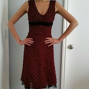 Backless Cocktail dress - wine/black - size XS