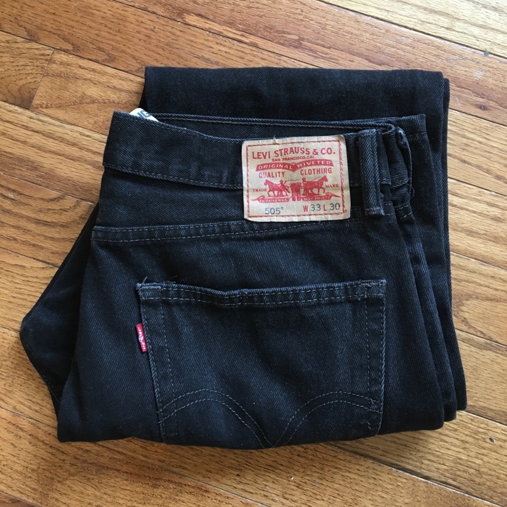Levi Black Jeans 505 33x30
