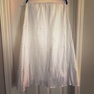 White Gauze Style Maxi Skirt Old Navy