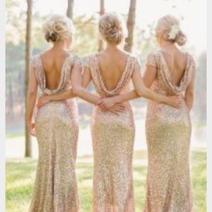 SORELLA VITA Gold Sequin Dress 8718 Dress
