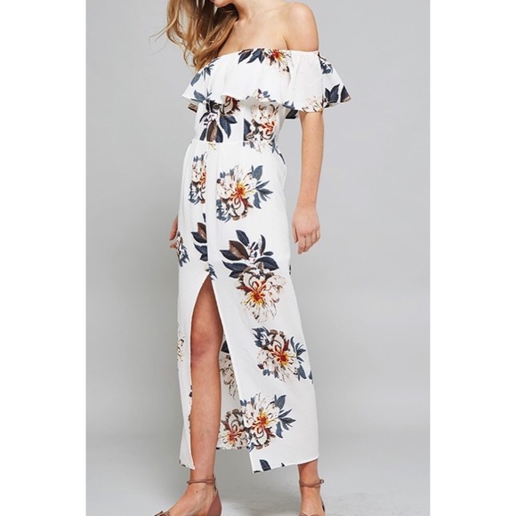 LAST ONE • Floral Off The Shoulder Dress - Picture 4 of 8