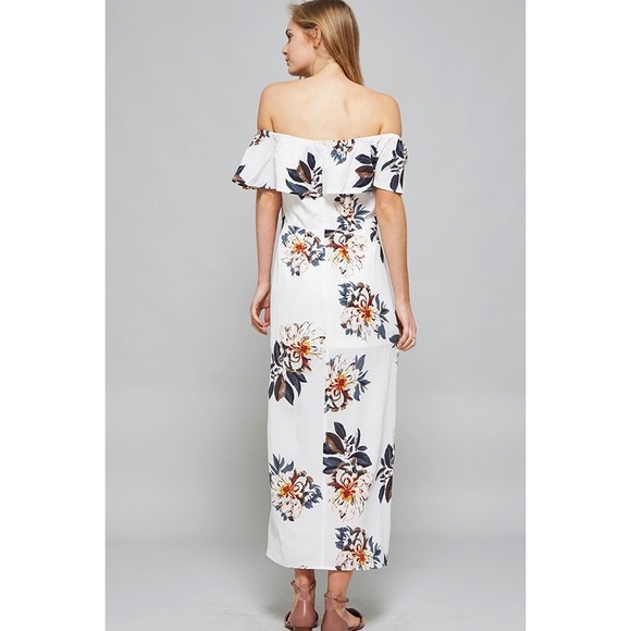 LAST ONE • Floral Off The Shoulder Dress - Picture 5 of 8