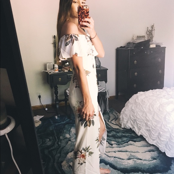 LAST ONE • Floral Off The Shoulder Dress - Picture 8 of 8