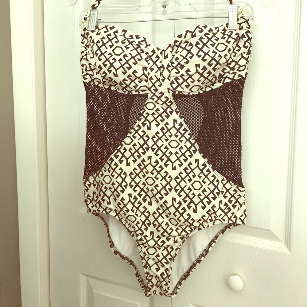 GIANNI BINI One Piece Monokini Black/White 10/12 L
