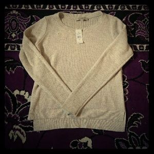 Cream\beige short sweater loft