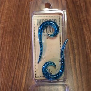 Blue Black Swirl 2G Gauges Morbid Metals